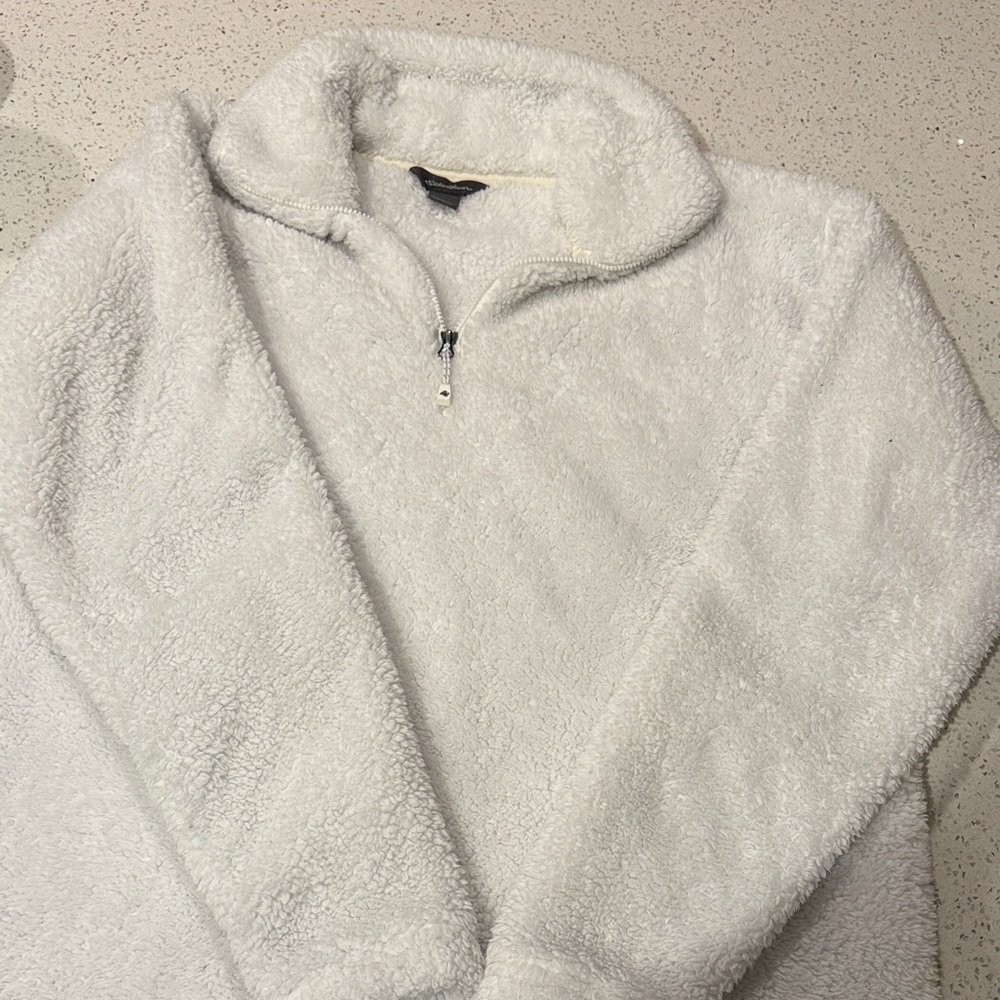 Cozy White Fleece Pullover